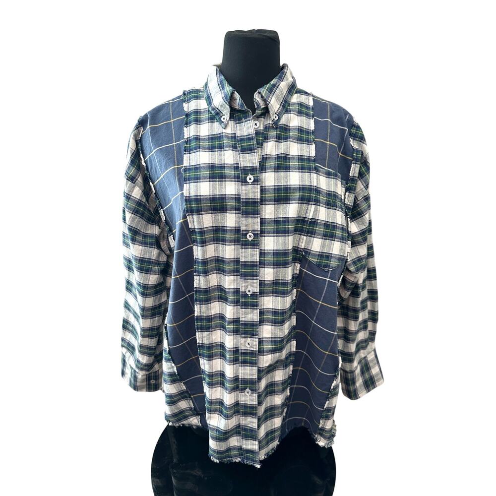 URBAN OUTFITTERS BDG Patchwork Plaid Button Down Shirt Oversized | Small - Picture 3 of 8
